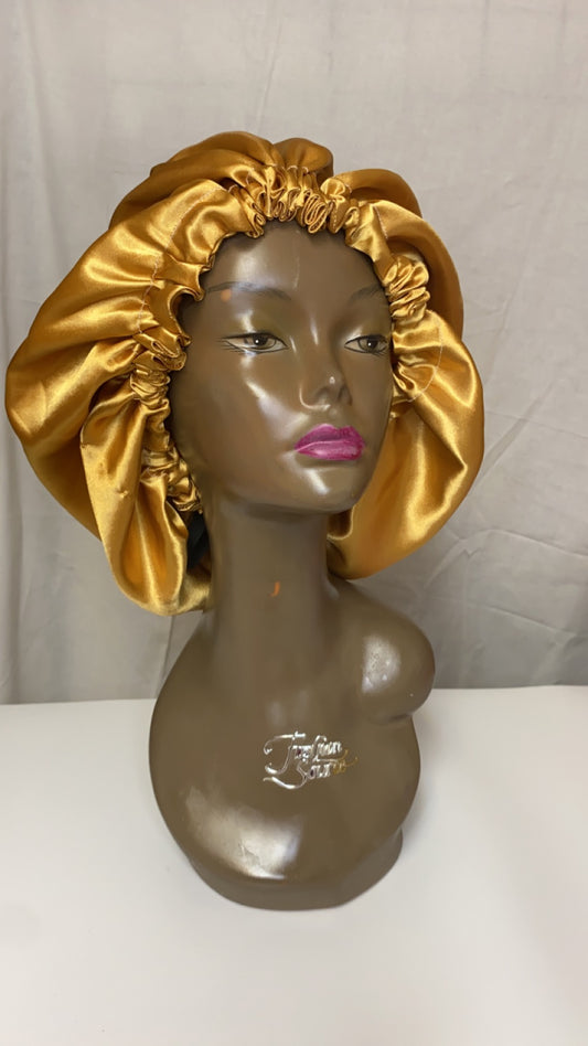 Gold Satin Bonnet